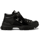 Gucci - Rubber-Trimmed Leather and Mesh Sneakers - Men - Black