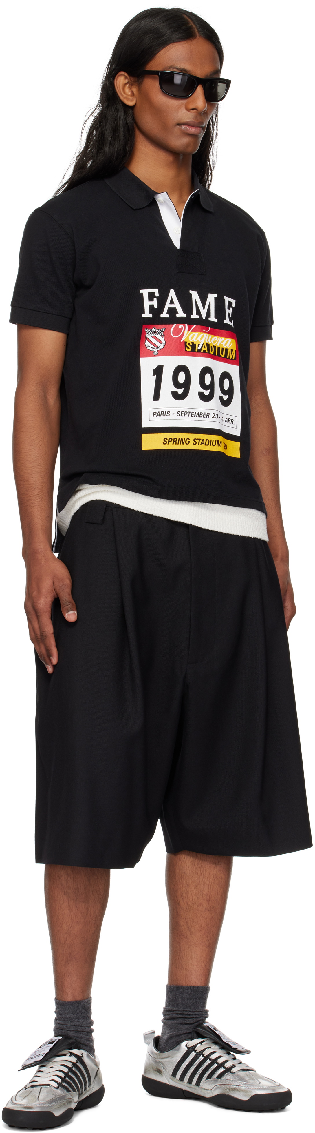 VAQUERA Black Suiting Baby Shorts