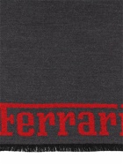 FERRARI - Logo Wool Scarf W/fringe