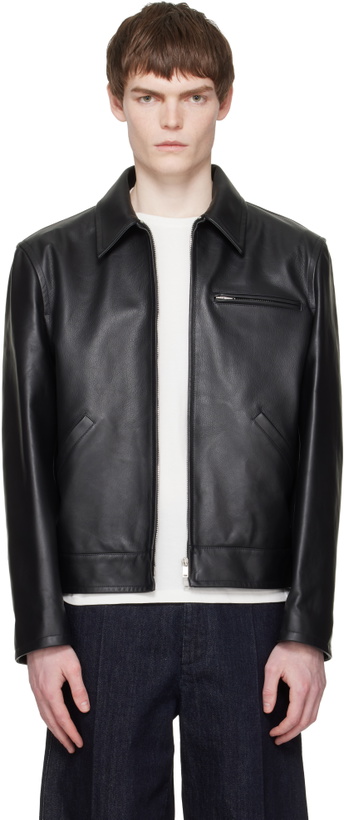 Photo: Jil Sander Black Blouson Leather Jacket