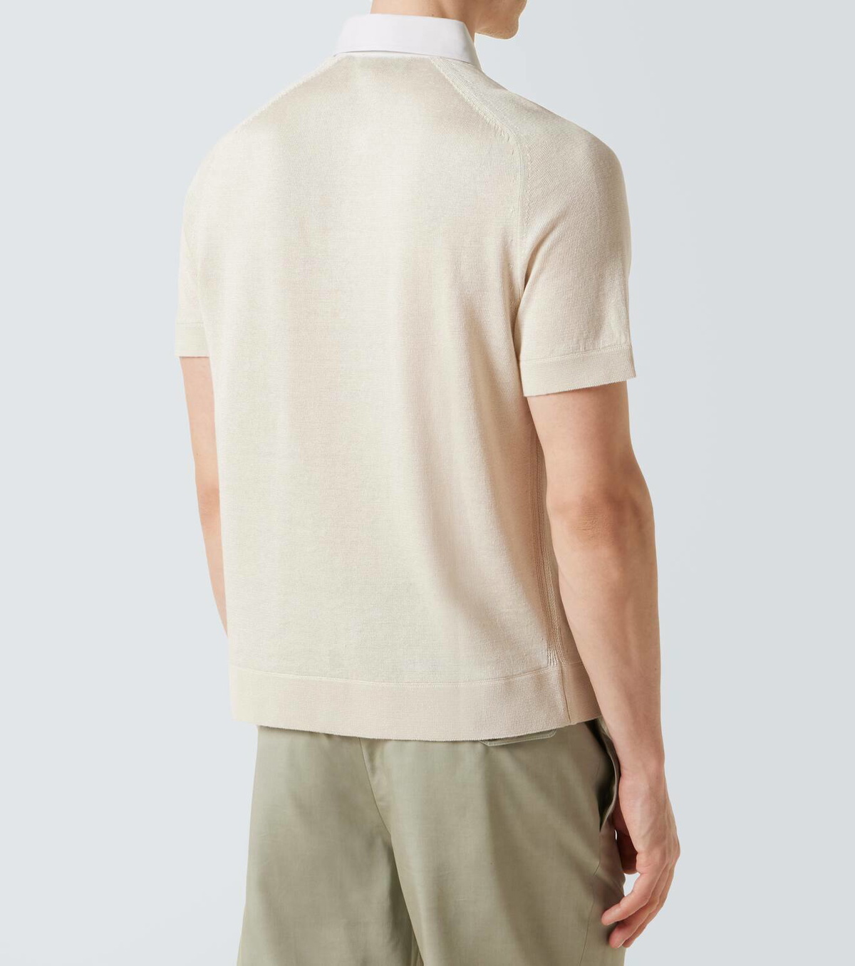 Dunhill Linen and silk polo shirt