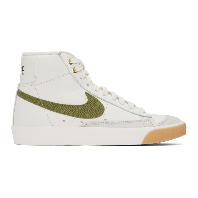 Photo: Nike White Croc Blazer Mid 77 Vintage Sneakers