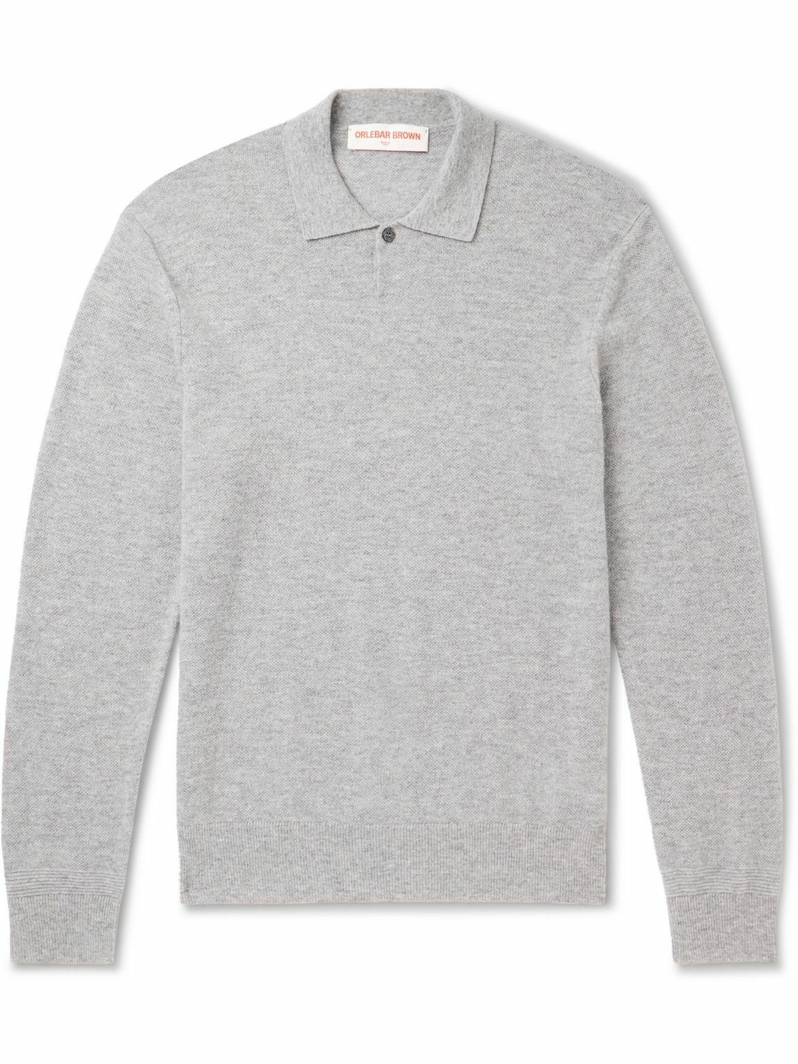 Orlebar Brown - Slim-Fit Cashmere Polo Shirt - Gray Orlebar Brown