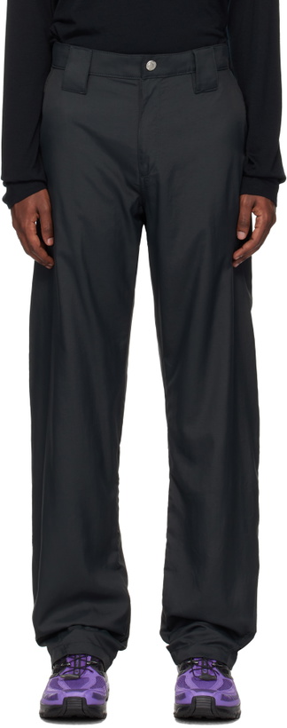 Photo: AFFXWRKS Gray Curved Trousers
