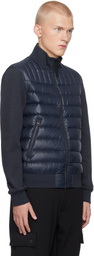 MACKAGE Navy Collin-R Mixed Media Down Jacket