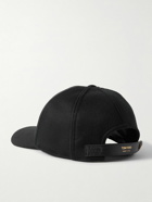 TOM FORD - Leather-Trimmed Logo-Embroidered Cashmere Baseball Cap - Black