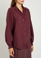 Never Fully Dressed Miley Ruffle-trimmed Woven Shirt Red