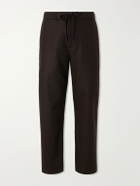 De Bonne Facture - Lounge Straight-Leg Wool Drawstring Trousers - Brown