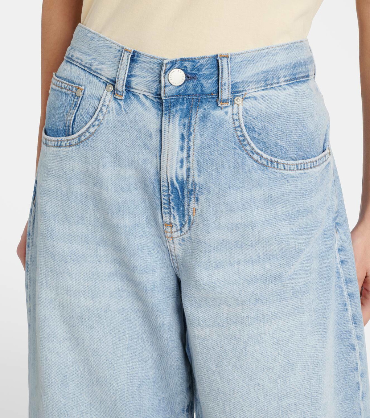 AG Jeans Thalia mid-rise denim Bermuda shorts