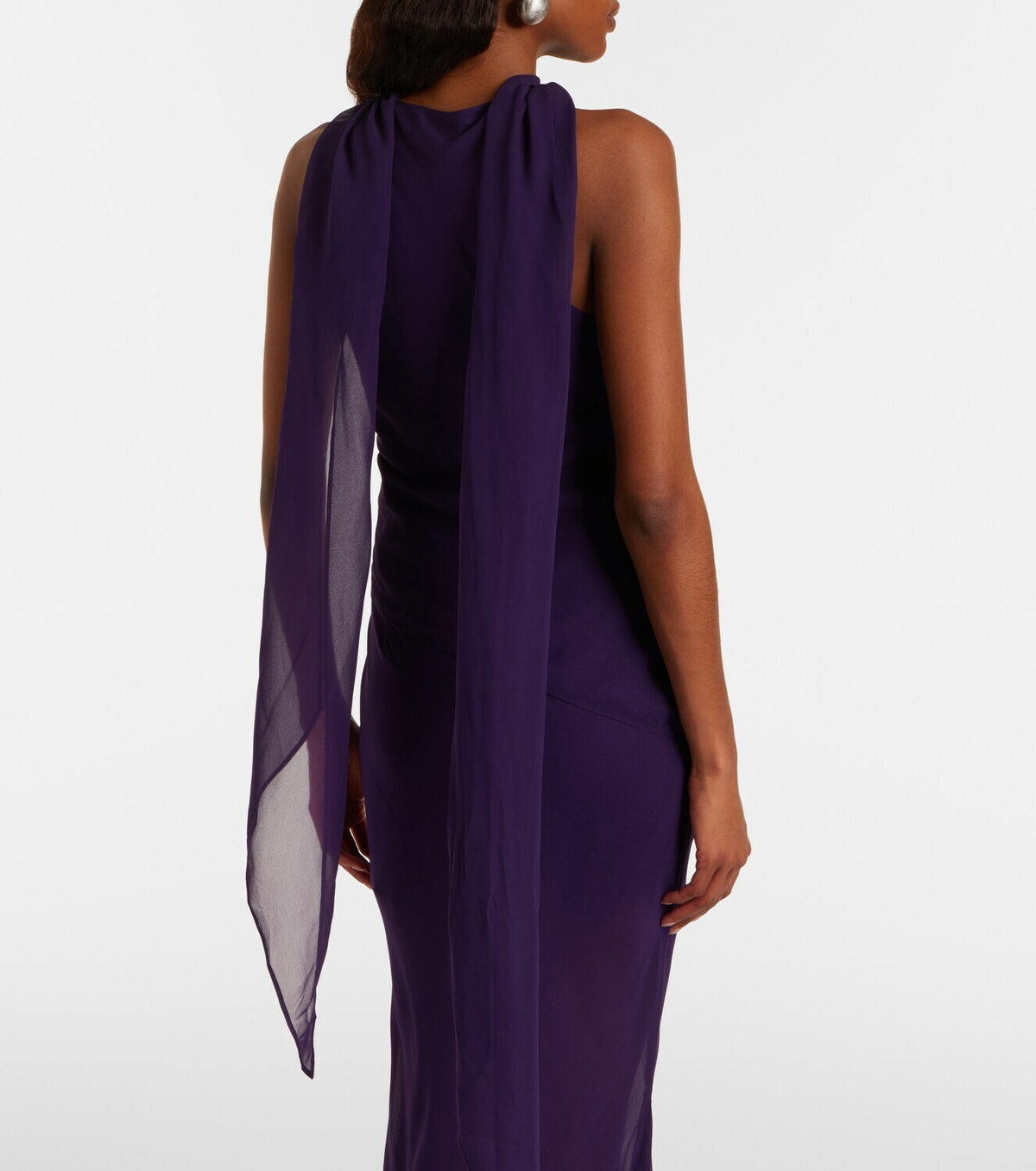 De La Vali Diosa draped georgette top