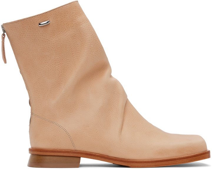 Photo: OUR LEGACY Beige Blunt Boots