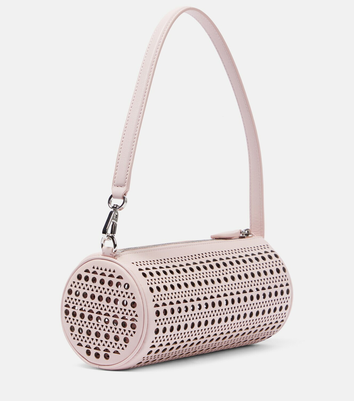 【奥行きあるレザーの質感】ALAIA HIP Nubuck Shoulder 2色展開 orb-embellished leather tote bag Black | Women's Bags