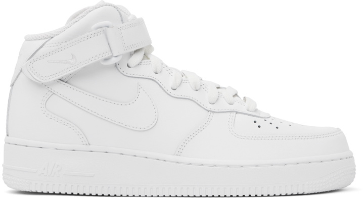 Photo: Nike White Air Force 1 Mid '07 Sneakers