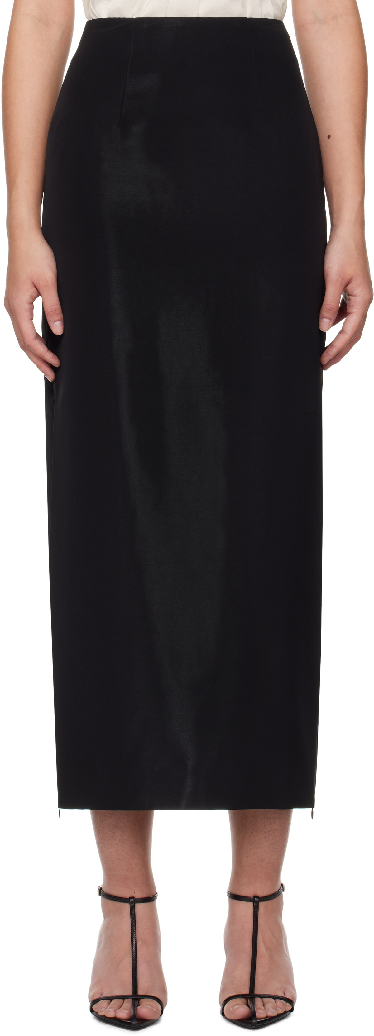 GIA STUDIOS Black Aodai Maxi Skirt