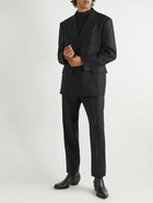 TOM FORD - Cooper Double-Breasted Checked Wool, Mohair and Cashmere-Blend Suit Jacket - Gray