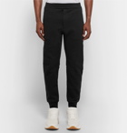 Alexander McQueen - Tapered Zip-Detailed Fleece-Back Cotton-Jersey Sweatpants - Black