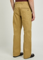 Vowels Straight-leg Cotton Trousers Khaki