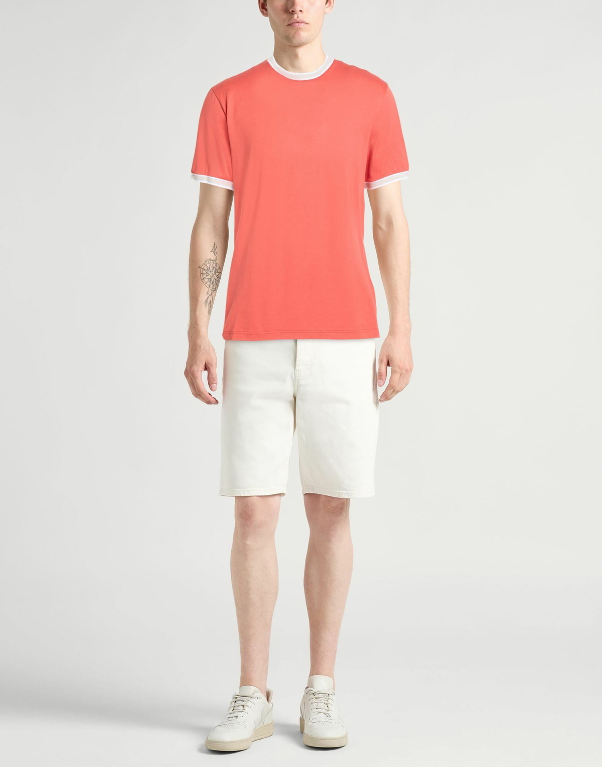 Eleventy Mens T-shirt in Tomato red