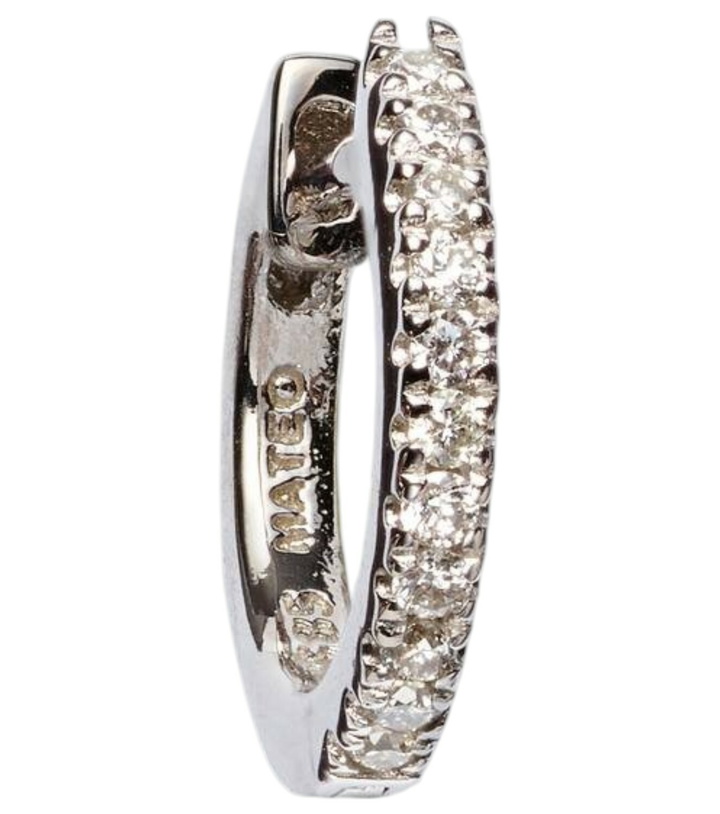 Photo: Mateo 14kt white gold single earring with diamonds