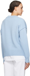 AMI Paris Blue Ami de Cœur Cardigan