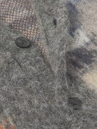 Mr P. - Brushed Jacquard-Knit Cardigan - Gray