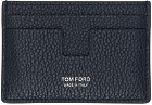 TOM FORD Navy Soft Leather Card Holder
