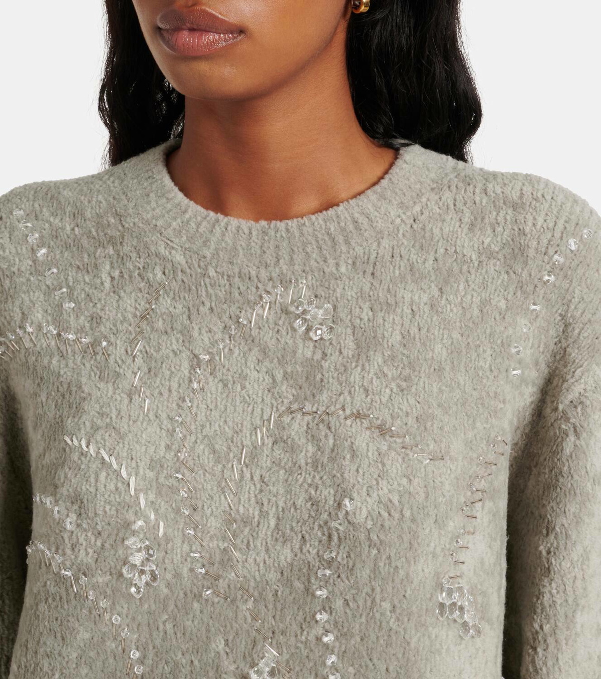 Xu Zhi Embellished wool-blend sweater