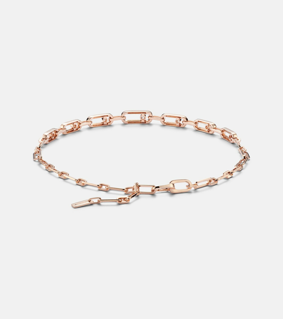 Messika Move Link 18kt rose gold choker with diamonds