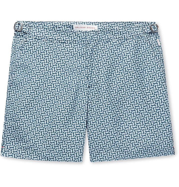 Photo: Orlebar Brown - Bulldog Mid-Length Printed Swim Shorts - Blue