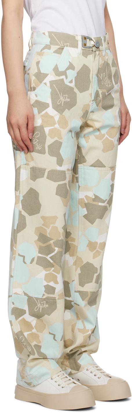 Objects IV Life Beige & Blue Camouflage Jeans
