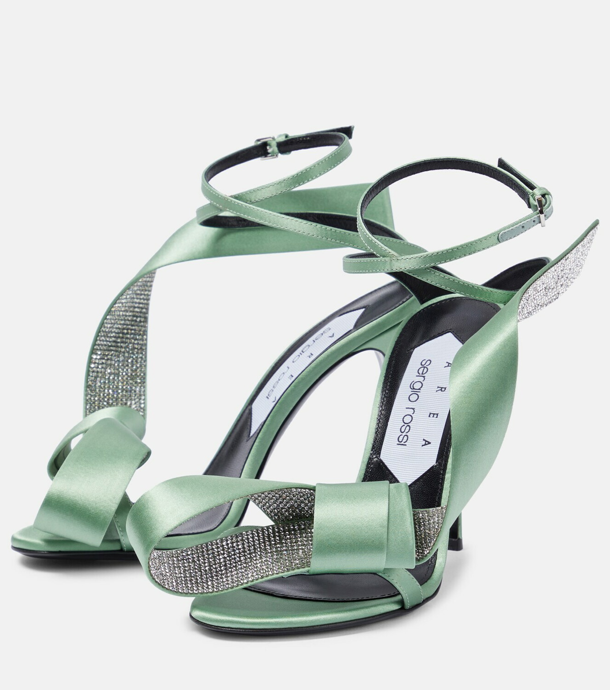 Area x Sergio Rossi Marquise satin sandals