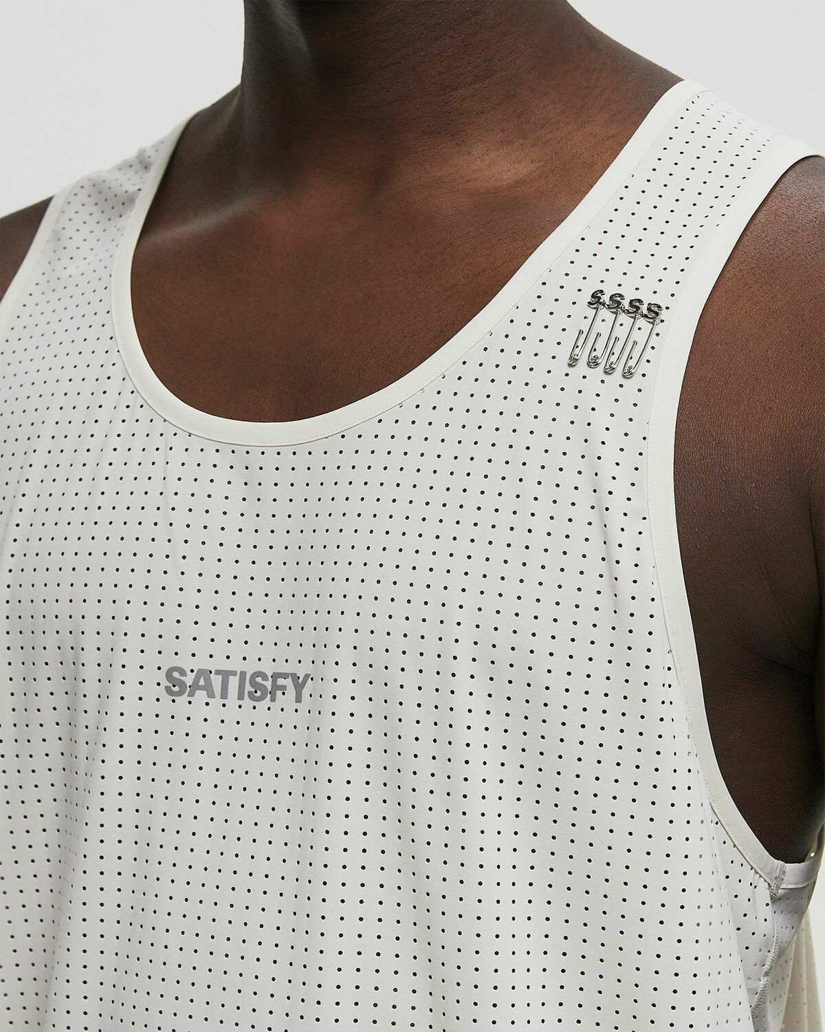 SATISFYランニング タンクトップ satisfy メッシュタンクトップ satisfy メッシュタンクトップ サイズM