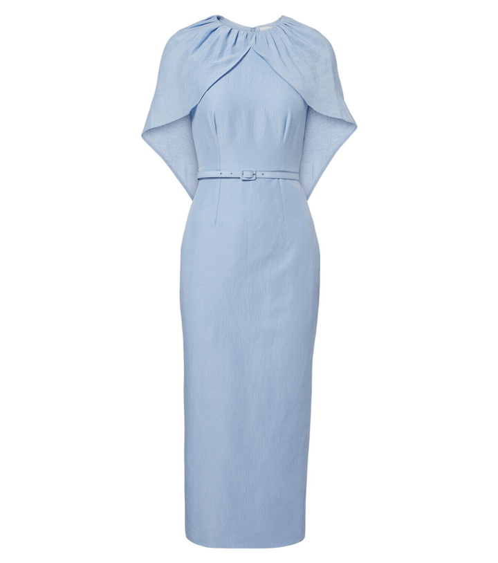 Photo: Roland Mouret Belted caped midi dress