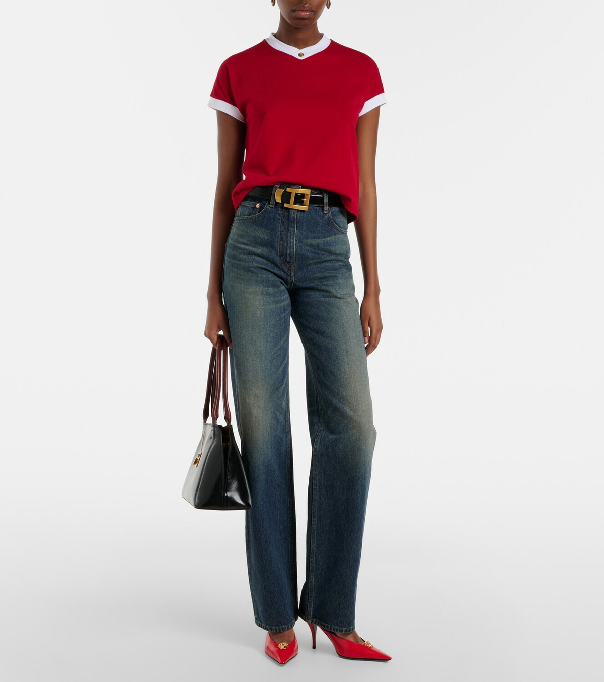 Versace Medusa cotton-blend jersey T-shirt
