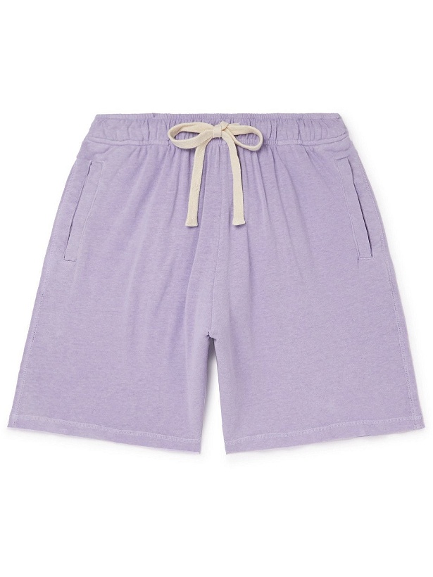 Photo: Jungmaven - Lounge Garment-Dyed Hemp and Organic Cotton-Blend Drawstring Shorts - Purple