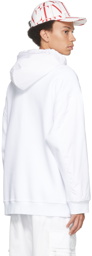 Valentino White Nylon & Cotton Hooded Jacket