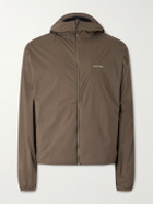 Portal - Level Alpha Logo-Print Fleece-Trimmed Recycled-Shell Jacket - Brown