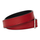 Maison Margiela Red Leather Wrap Bracelet