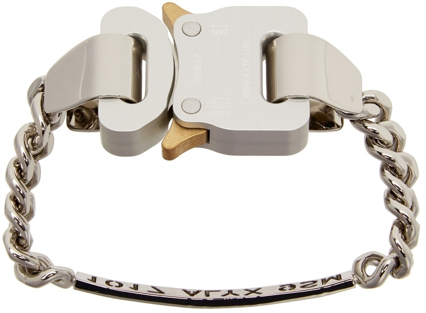 1017 ALYX 9SM Silver Logo Buckle Bracelet