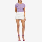 Mother of All Women's Eline Mini Button Front Knitted Top in Lilac