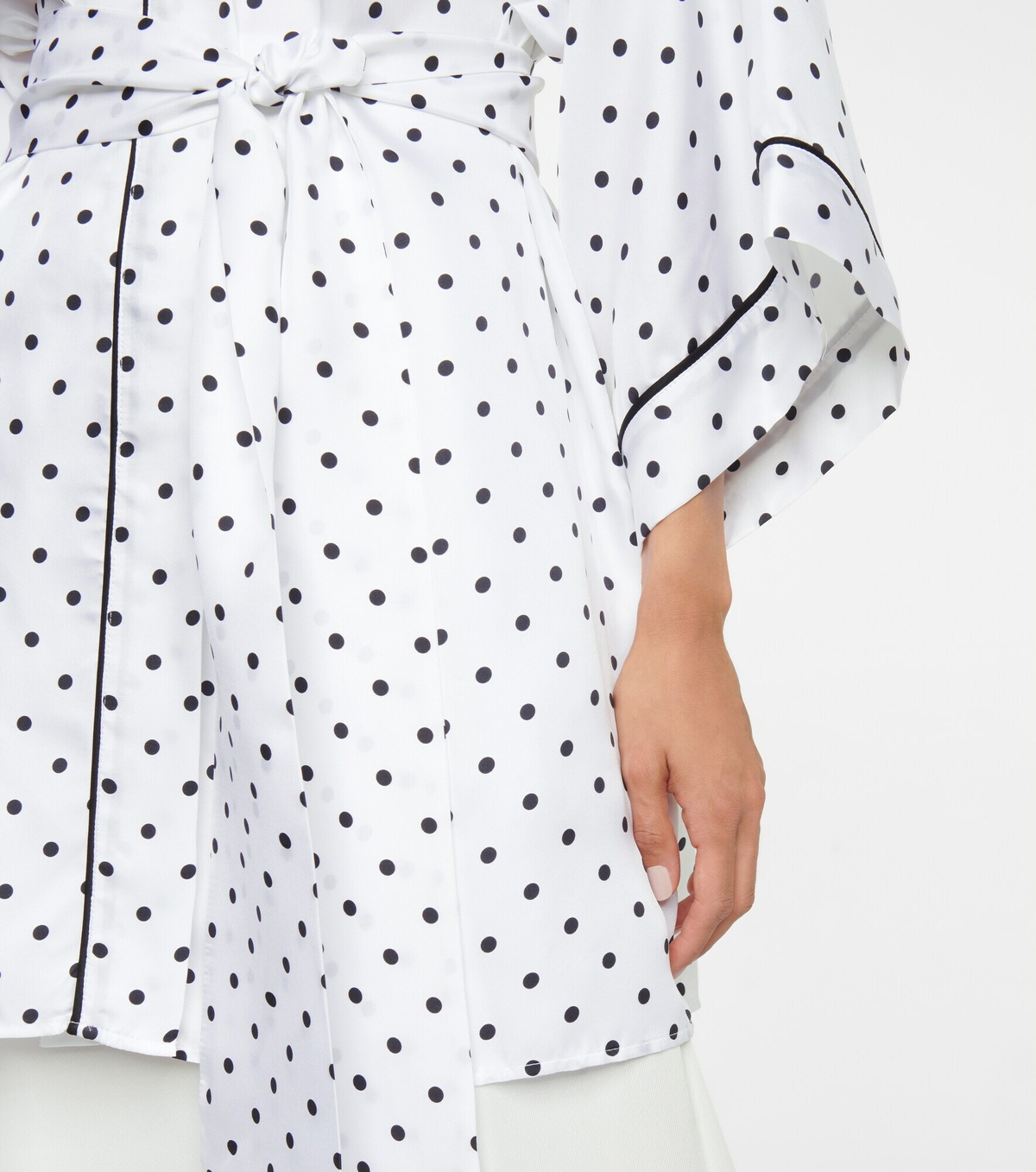 Rodarte - Polka-dot silk twill robe