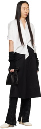 Y's Black Flare Midi Skirt