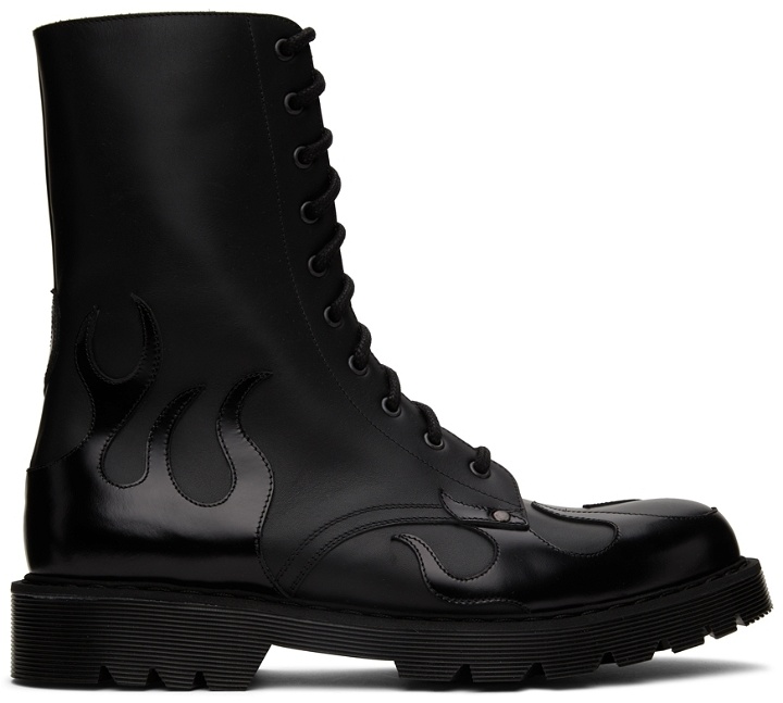 Photo: VETEMENTS Black Fire Military Lace-Up Boots