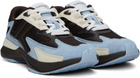 Lanvin Brown & Blue JLA Mesh Sneakers