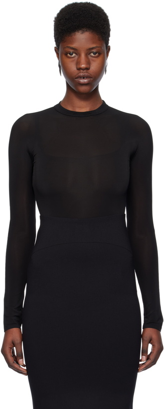 Photo: ALAÏA Black Second Skin Long Sleeve T-Shirt