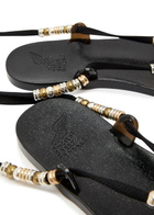 Ancient Greek Sandals Esther Beaded Jelly Sandals Black