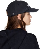 Burberry Navy Embroidered Cap
