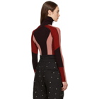 Isabel Marant Burgundy Colorblock Laddie Zip Sweater