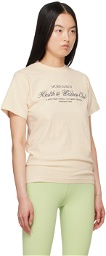 Sporty & Rich Beige 'H&W Club' T-Shirt