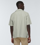 Lardini - Striped camp-collar cotton shirt